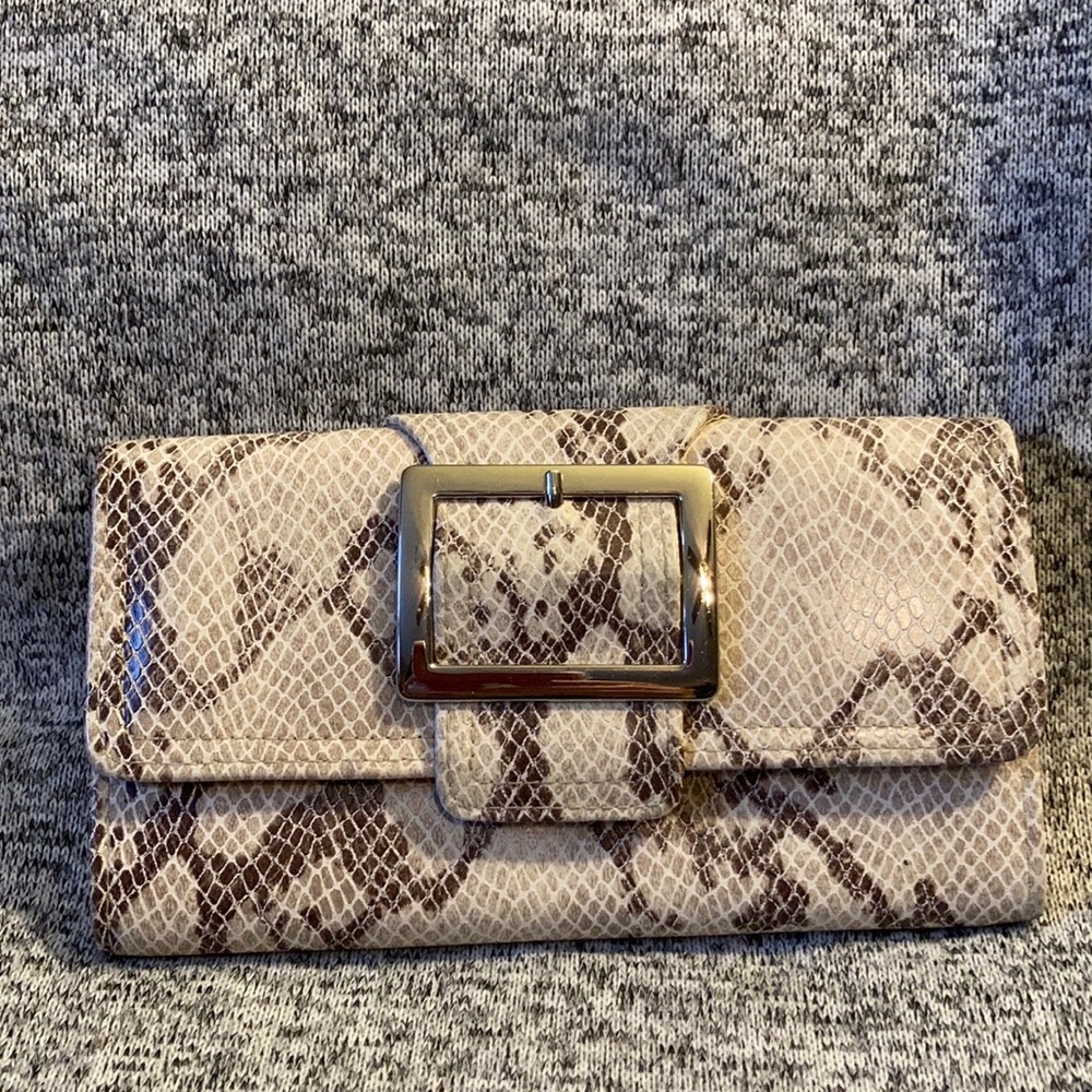 Faux snakeskin wallet